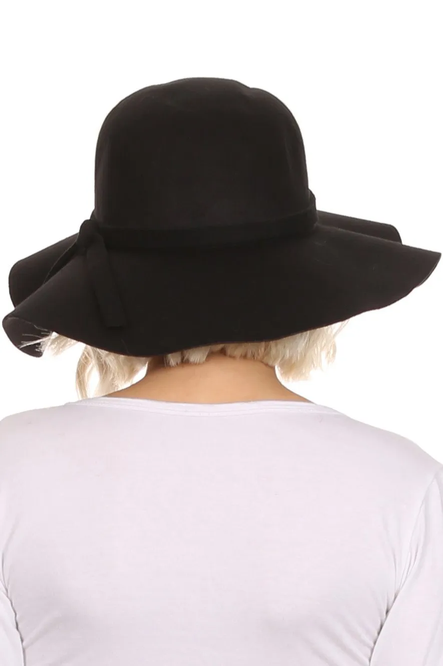 Sakkas Cruz Womens Wide Brimmed Floppy Hat With Knotted Band