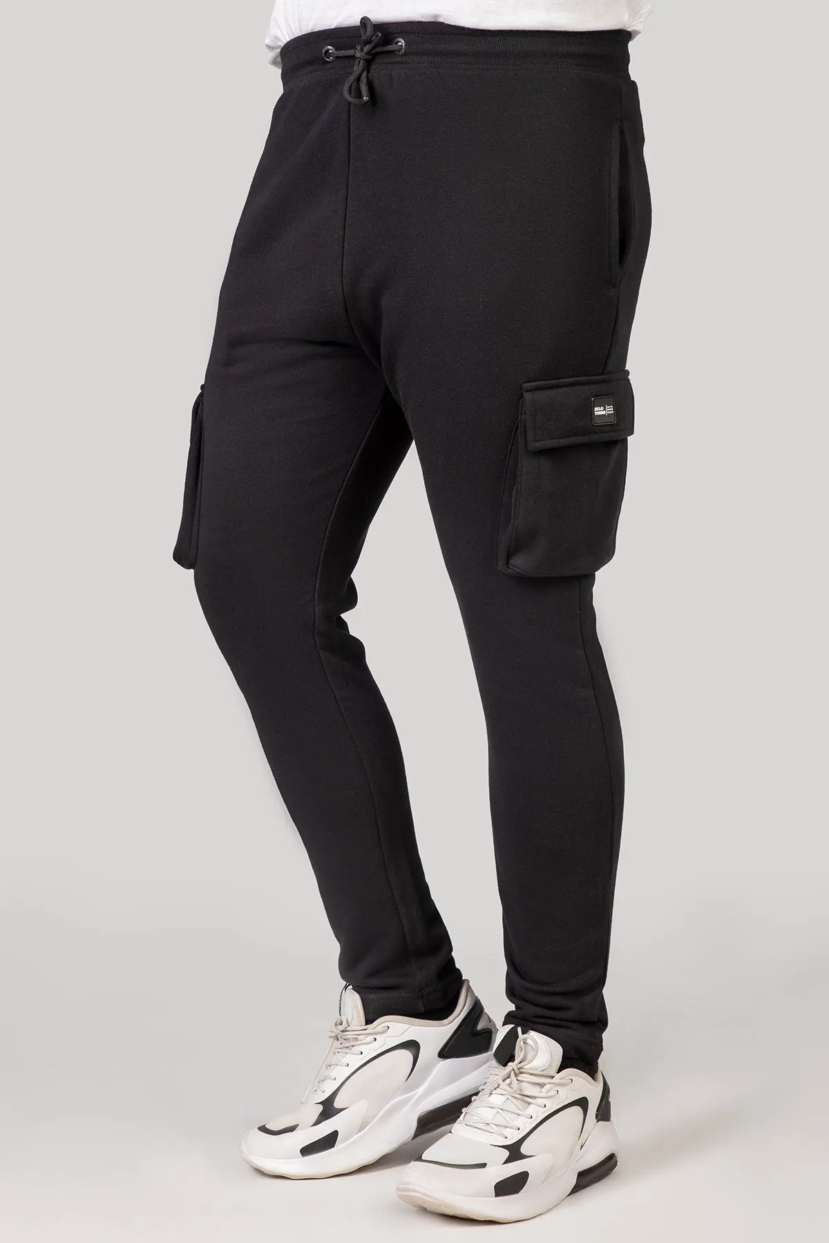 Sclothers Black Cargo Jog Pants (Plus Size) - W23 - MTR100P