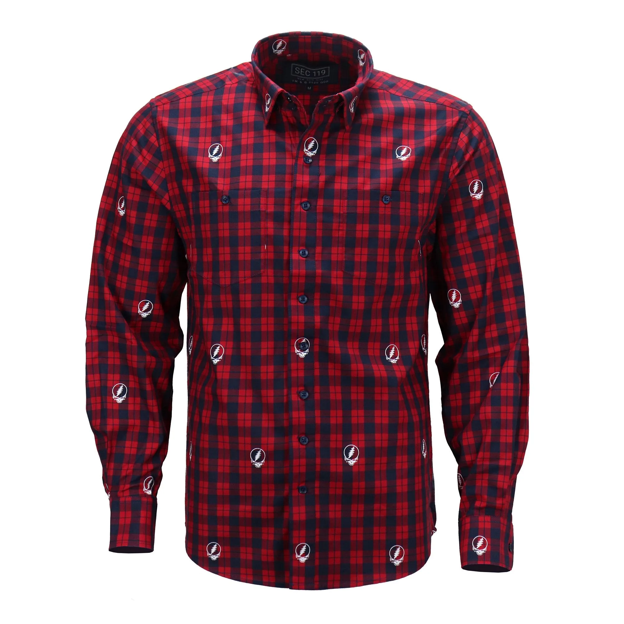 Section 119 Grateful Dead Button-Down Long Sleeve #3 (Plaid)