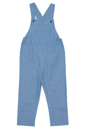 STRIPED YARNDYED OVERALL - SHARP BLUE STRIPE