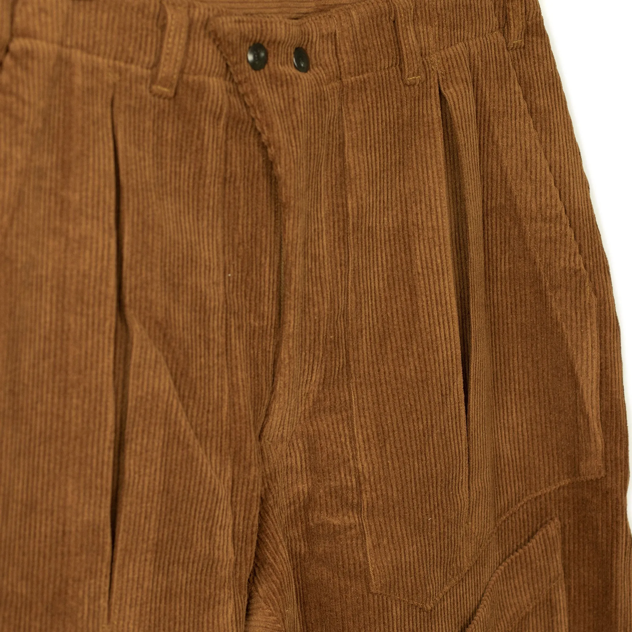 Submarine trousers in chestnut 8-wale corduroy