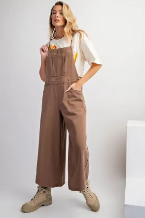 Tally Square Neck Washed Twill Jumpsuit