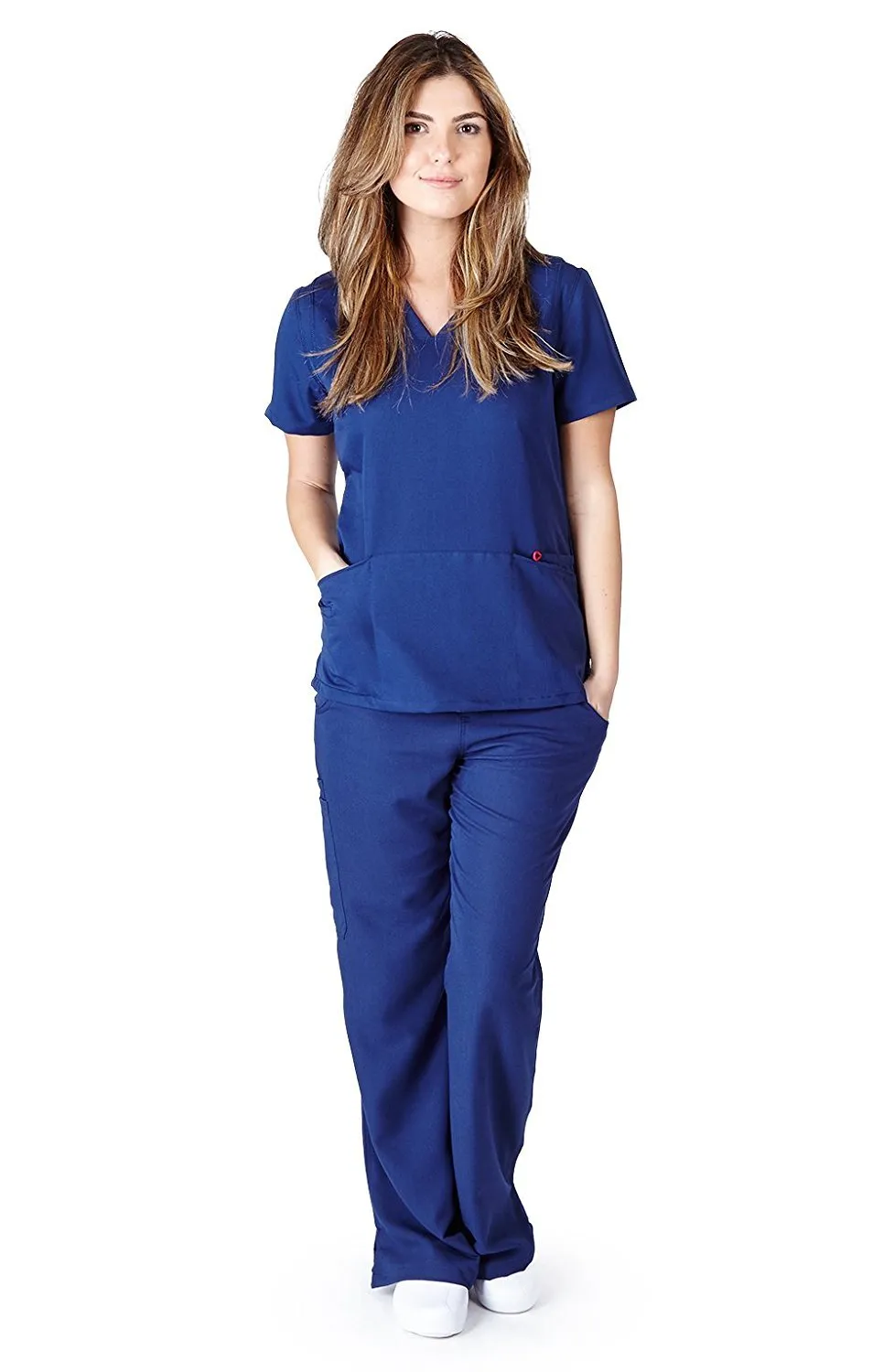 Ultra Soft Brand Scrubs - Premium Womens Junior Fit Two Pocket Scrub Set