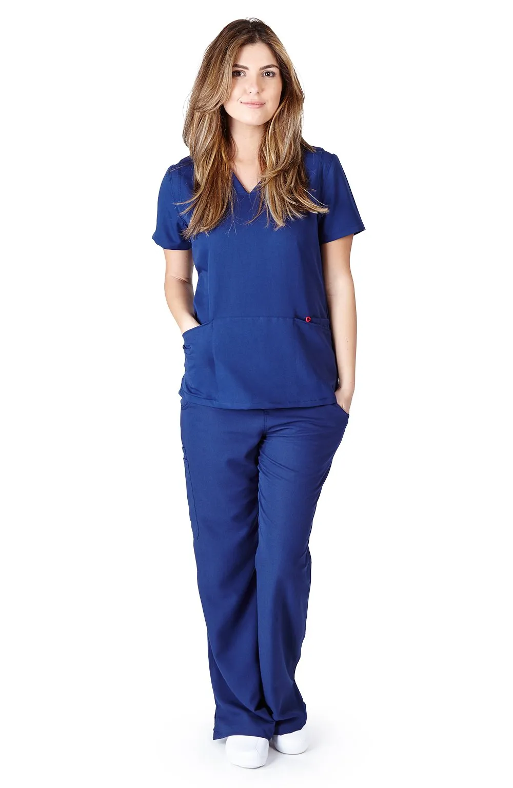 Ultra Soft Brand Scrubs - Premium Womens Junior Fit Two Pocket Scrub Set