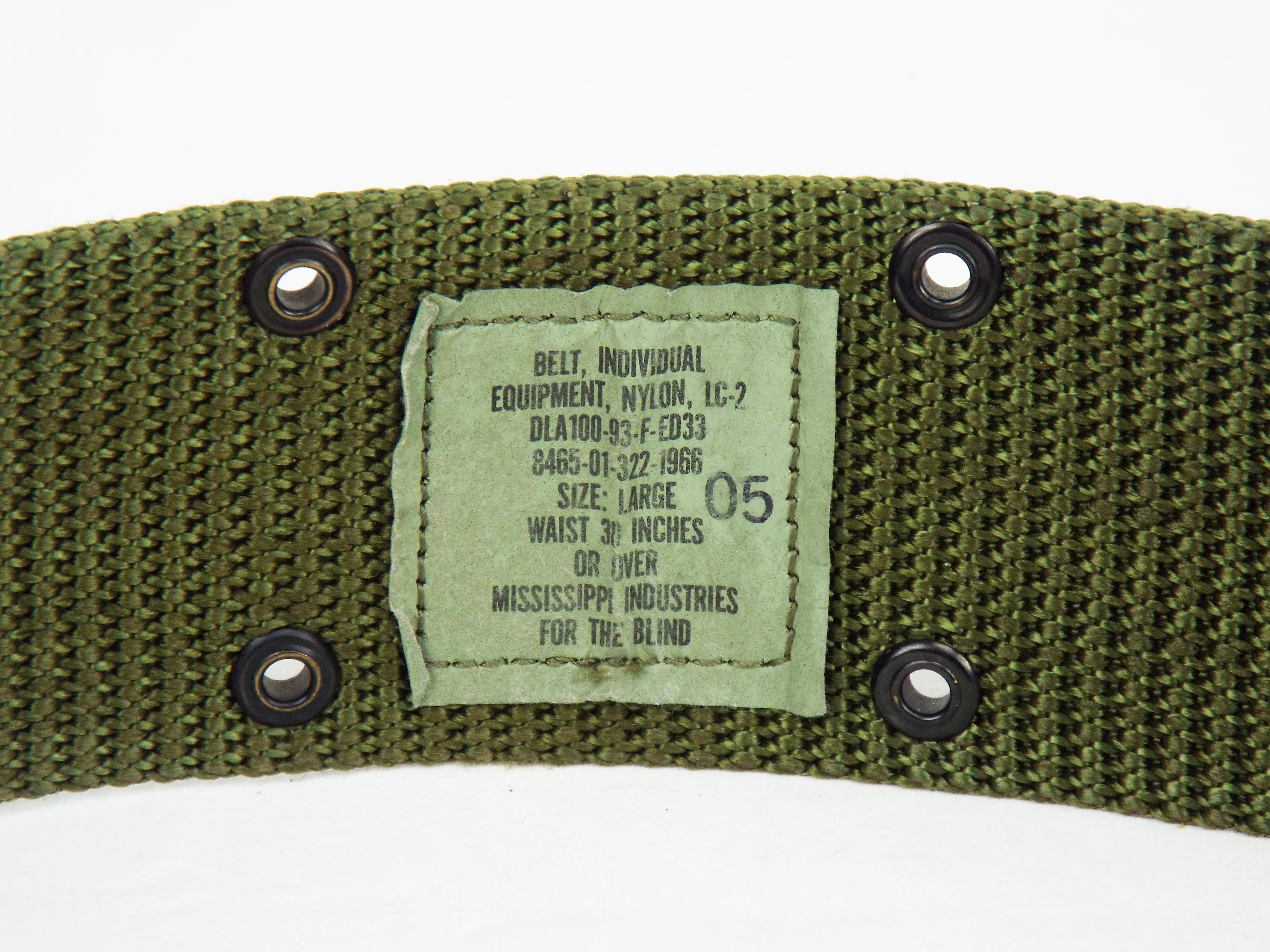 US Army - Olive Green Pistol Belt 60mm - Plastic Snap-Lock Buckle - Grade 1