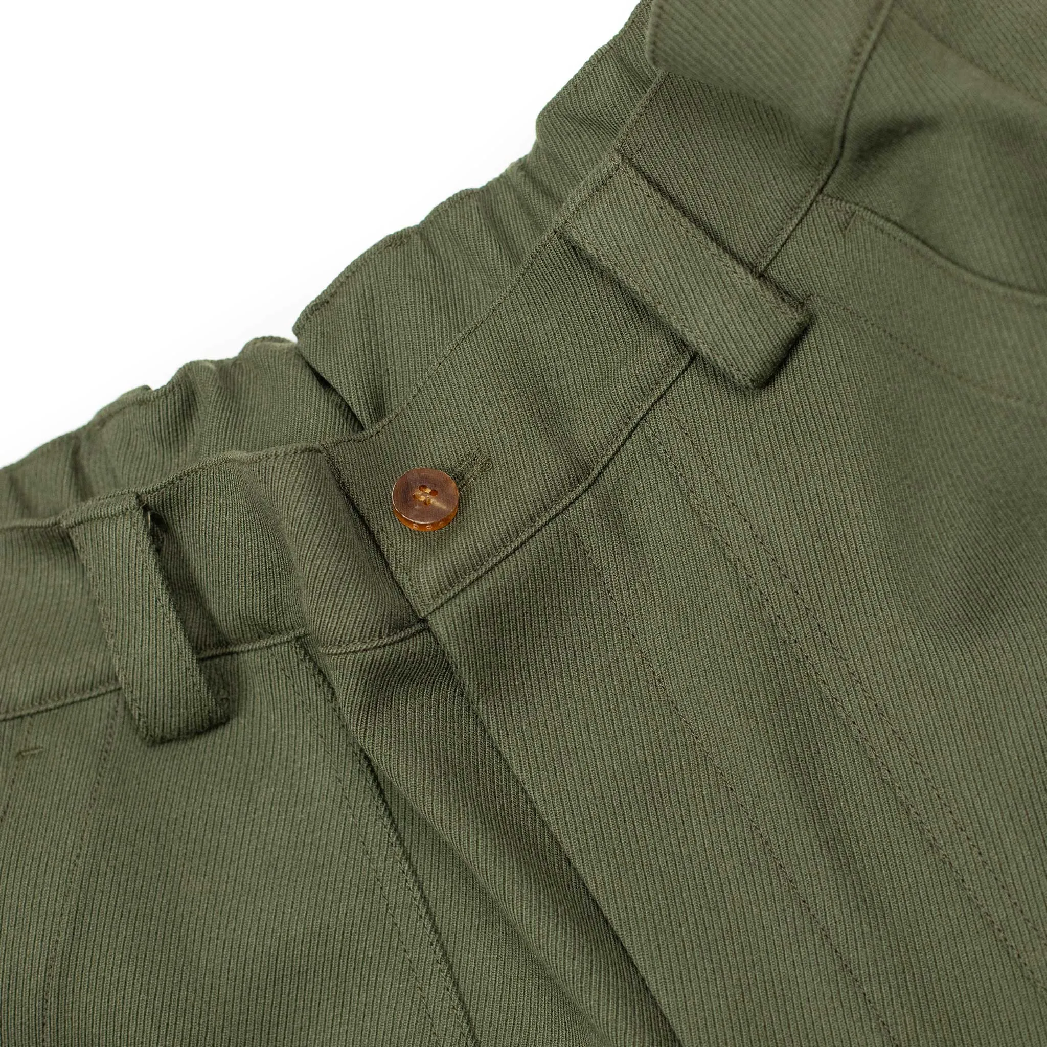 Utility pants in khaki English wool cavalry twill