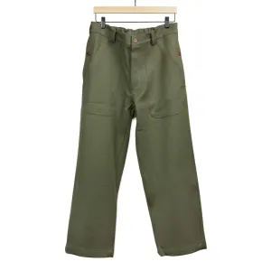 Utility pants in khaki English wool cavalry twill