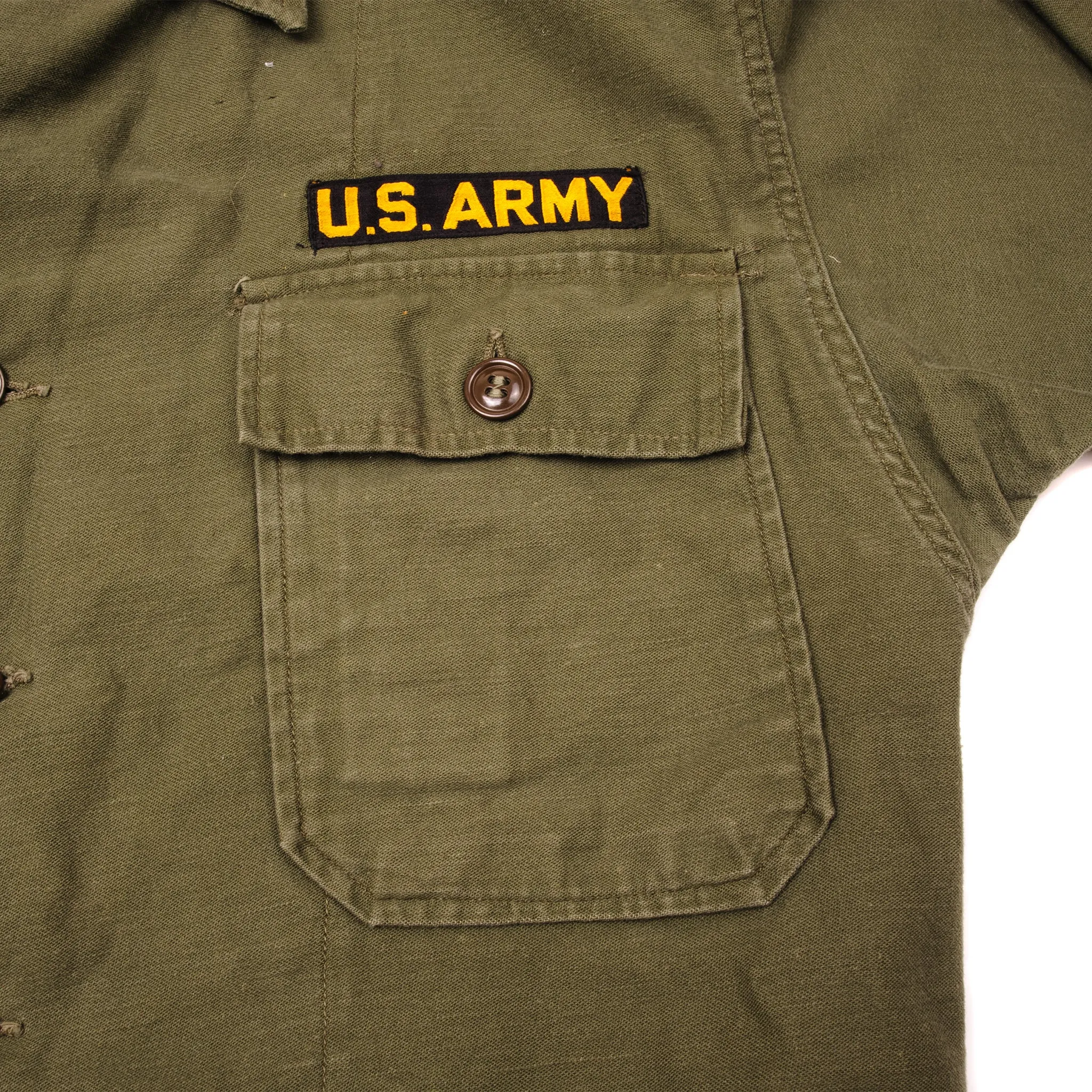 VINTAGE US ARMY UTILITY SHIRT P-58 P58 1958-1962 VIETNAM WAR SIZE SMALL