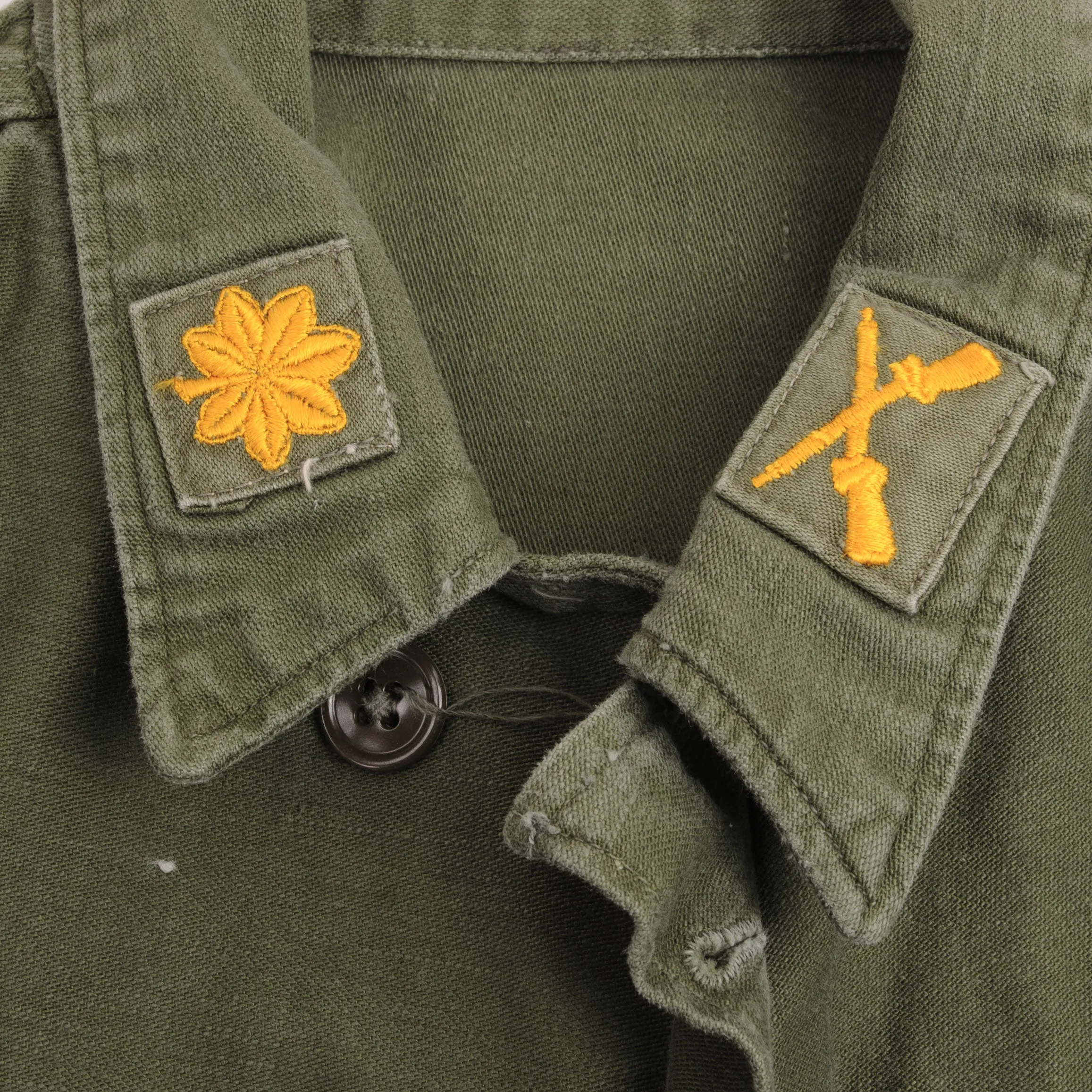 VINTAGE US ARMY UTILITY SHIRT P58 1959 FIRST PAT VIETNAM WAR SIZE LARGE PATCH