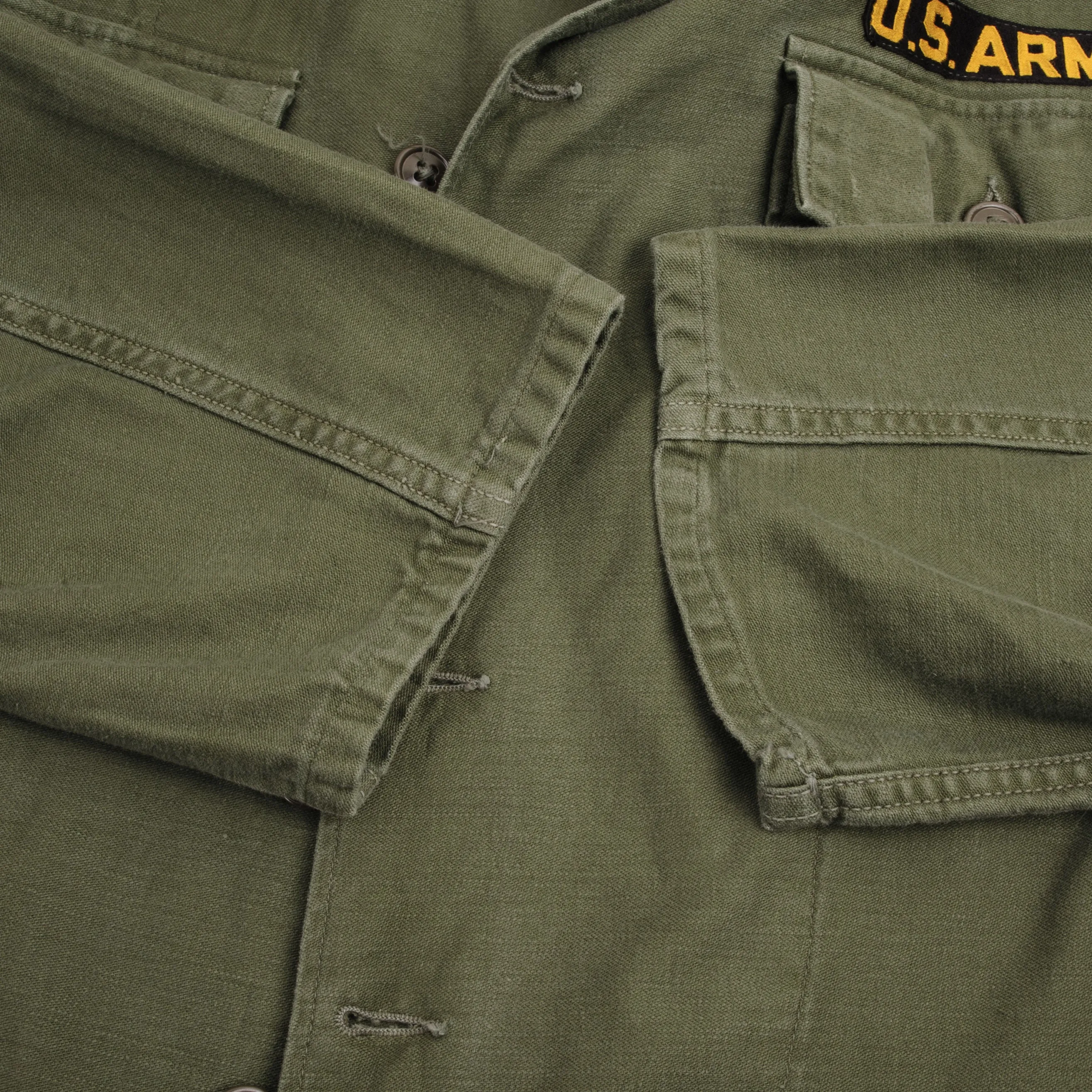 VINTAGE US ARMY UTILITY SHIRT P58 1959 FIRST PAT VIETNAM WAR SIZE LARGE PATCH