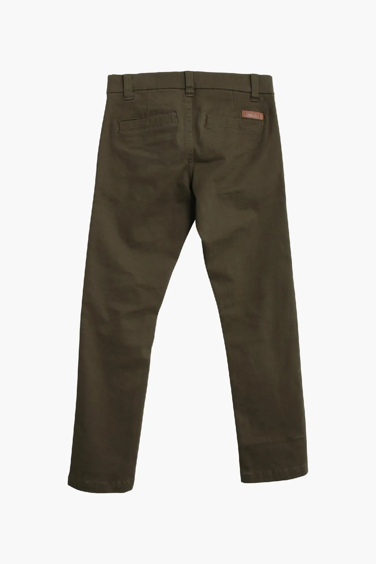 Wheat Chino Boys Pants - Army Leaf