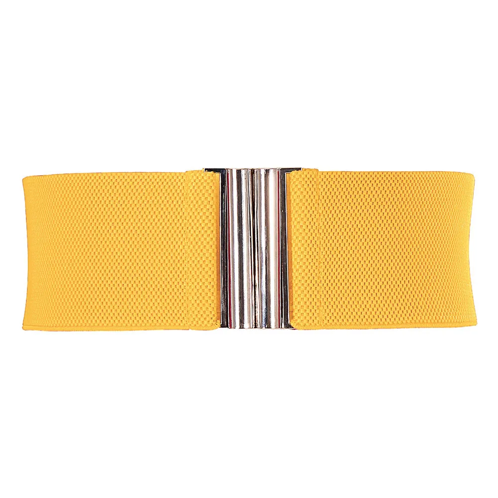 Wide Metal Hook Stretchy Belt