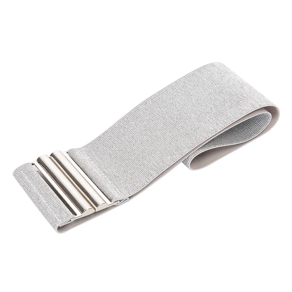 Wide Metal Hook Stretchy Belt