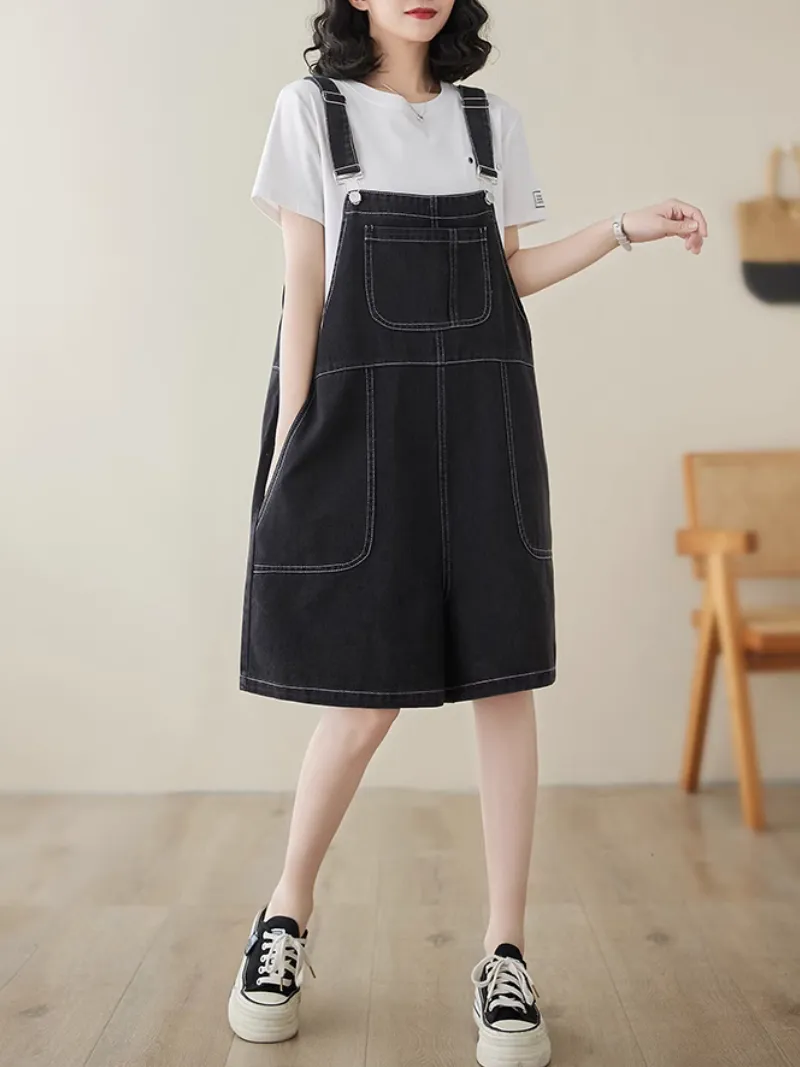 Women's  Summer Everyday Pockets Overalls Dungarees