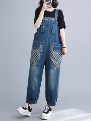 Women's Summer Loose Casual Printed Artistic Overalls Dunagrees