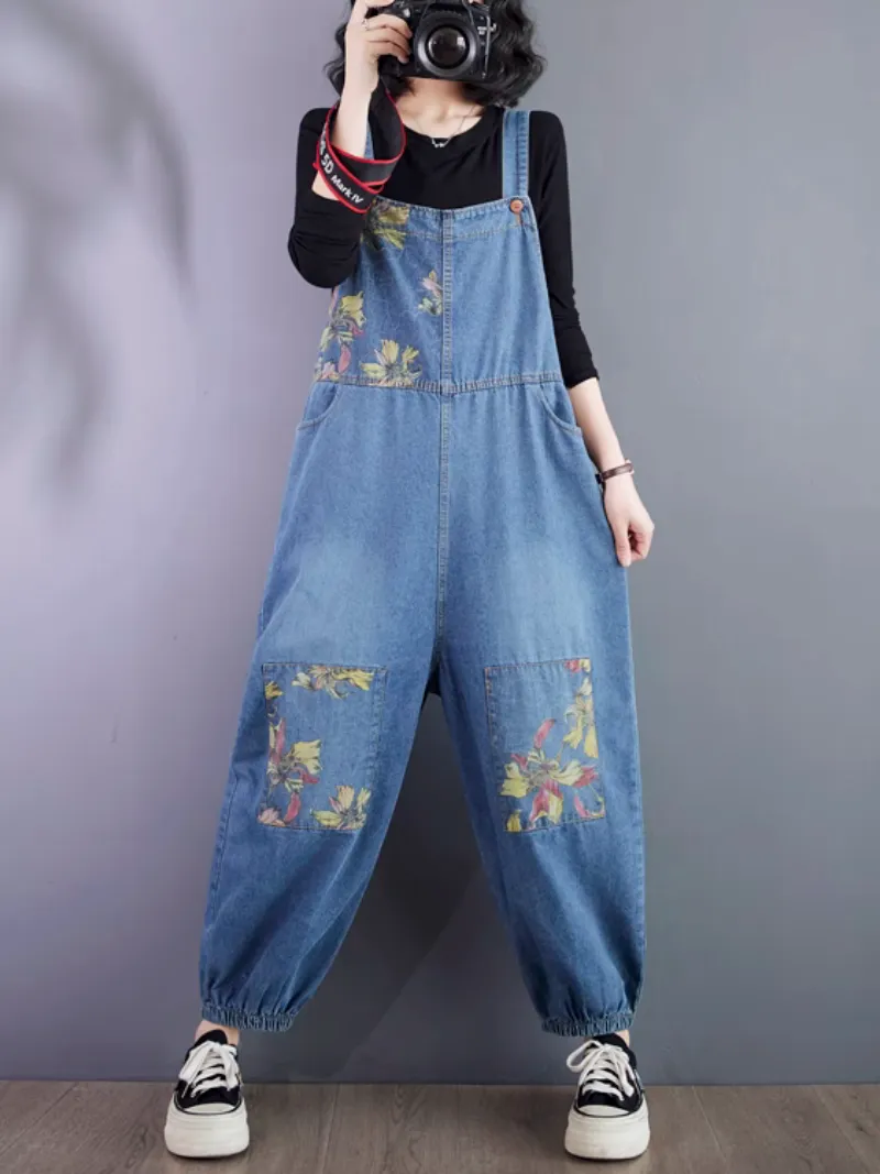 Women's Summer My dream Pattern and Colorful Overalls Dungarees