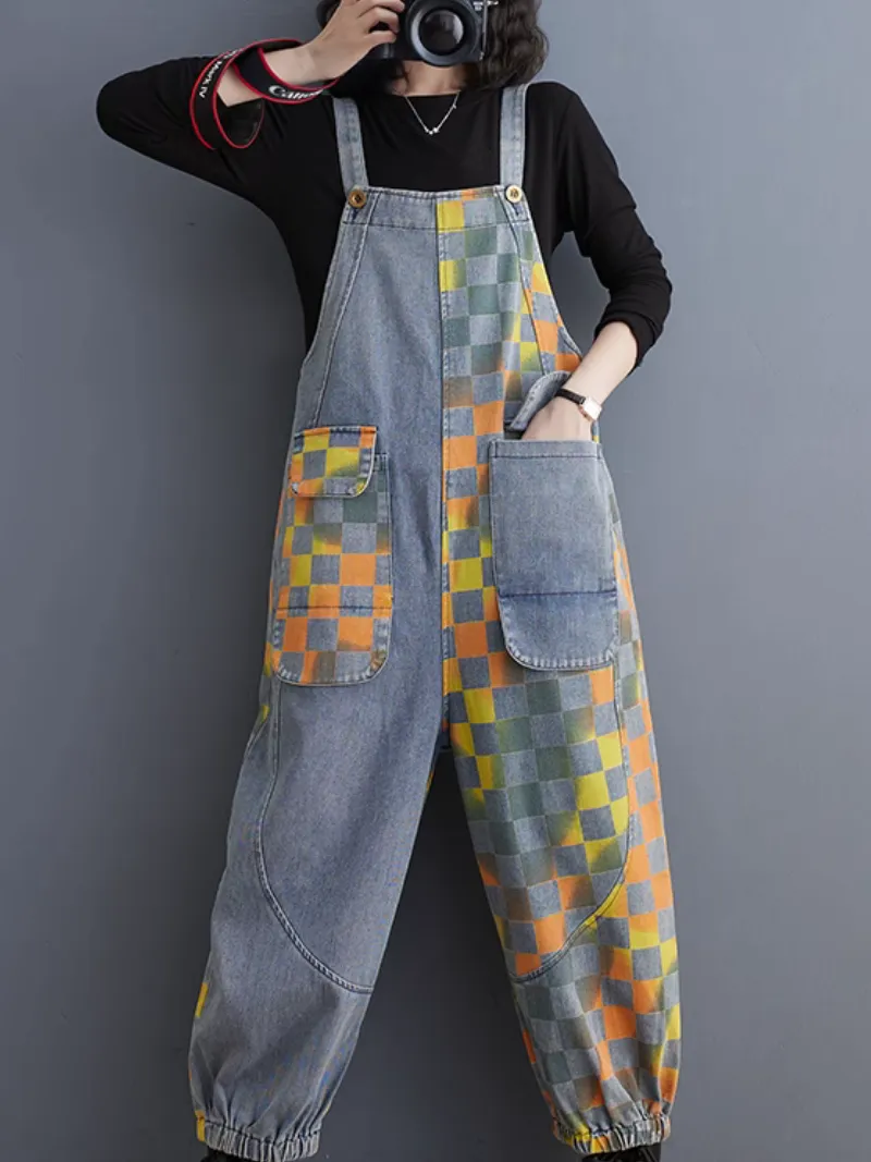 Women's Summer Trendy fashionable Everyday Outfit Overalls Dungarees