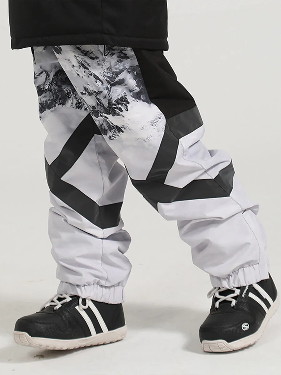 Yeefine Reflective Stripe Unisex Snowboard Ski Cargo Jogger