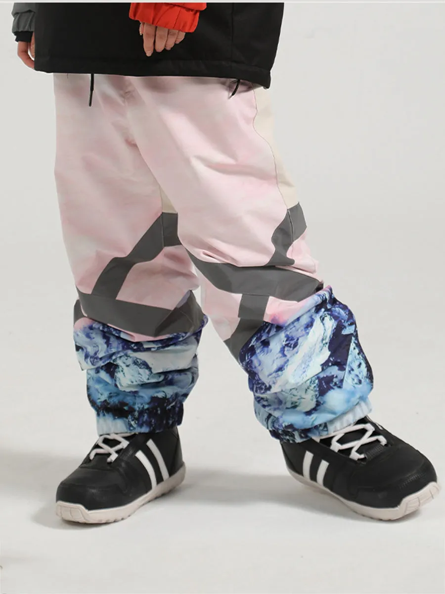 Yeefine Reflective Stripe Unisex Snowboard Ski Cargo Jogger