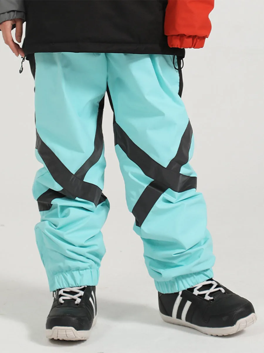 Yeefine Reflective Stripe Unisex Snowboard Ski Cargo Jogger